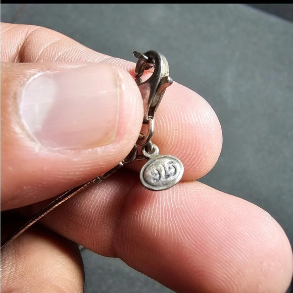 Silpada Sterling Silver Blue Sodalite Bead Snake Chain Choker Necklace N1087 16" - Picture 5 of 6